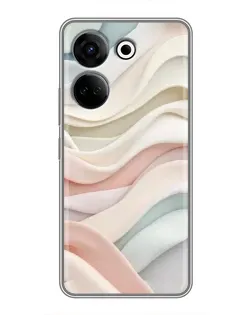 Чехол для TECNO Camon 20 с картинкой «Пастельные нежные волны»