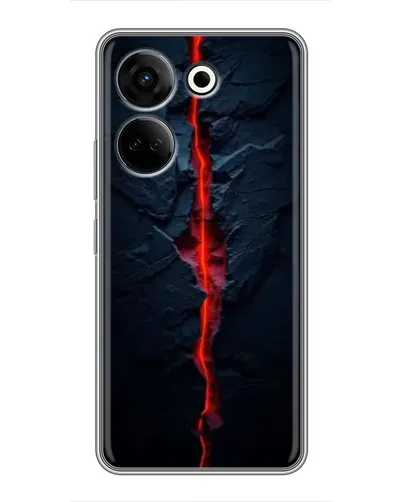 Чехол для TECNO Camon 20 с картинкой «Kрасная лавовая трещина»