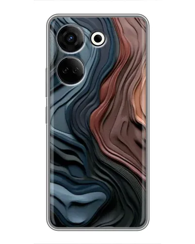 Чехол для TECNO Camon 20 с картинкой «Цветные волны каньона»