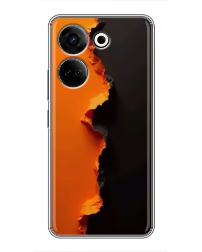 Чехол для TECNO Camon 20 с картинкой «Оранжевый разлом»