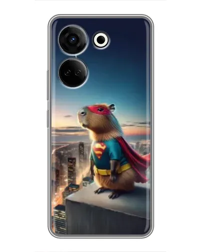 Чехол для TECNO Camon 20 с картинкой «Капи-мен супергерой»