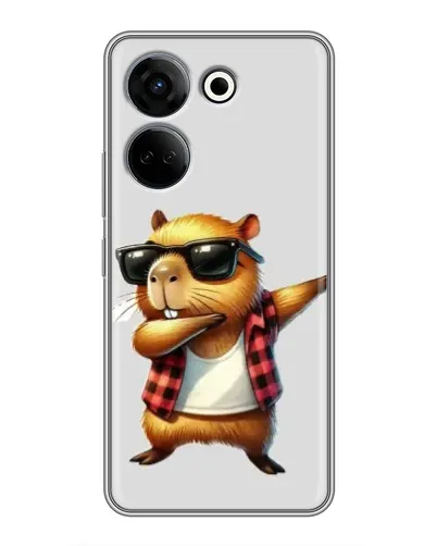 Чехол для TECNO Camon 20 с картинкой «Капибара рэпер даб»