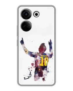 Чехол для TECNO Camon 20 с картинкой «Акварельный Месси Барселона»