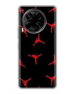 Чехол для TECNO Camon 30 (CL6) с картинкой «Jordan Red Pattern» Чехол для TECNO Camon 30 (CL6) с картинкой «Jordan Red Pattern»