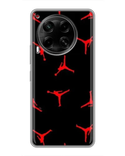 Чехол для TECNO Camon 30 (CL6) с картинкой «Jordan Red Pattern»