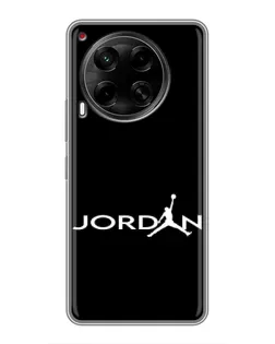 Чехол для TECNO Camon 30 (CL6) с картинкой «Jordan White Logo»