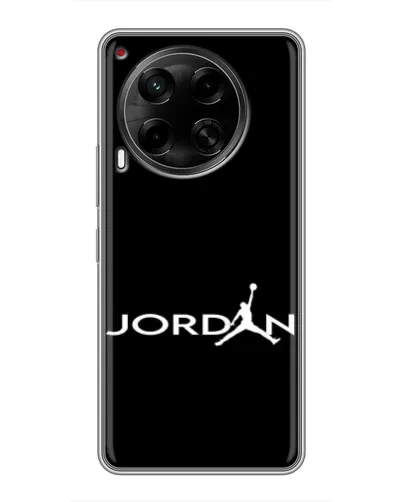 Чехол для TECNO Camon 30 (CL6) с картинкой «Jordan White Logo»