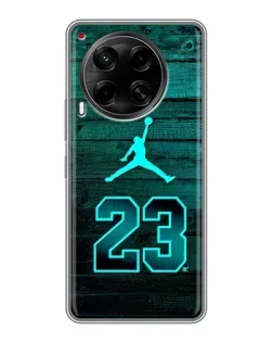 Чехол для TECNO Camon 30 (CL6) с картинкой «Jordan Cyan 23»