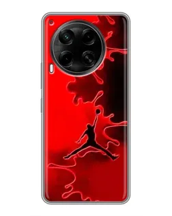 Чехол для TECNO Camon 30 (CL6) с картинкой «Jordan Red Smoke»