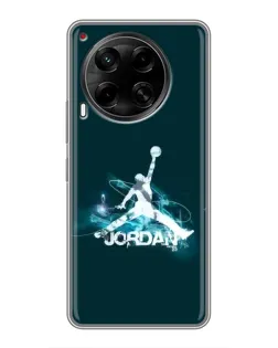 Чехол для TECNO Camon 30 (CL6) с картинкой «Jordan Blue Fire»