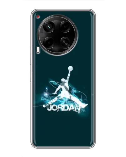 Чехол для TECNO Camon 30 (CL6) с картинкой «Jordan Blue Fire»