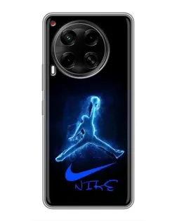 Чехол для TECNO Camon 30 (CL6) с картинкой «Jordan Neon Blue»