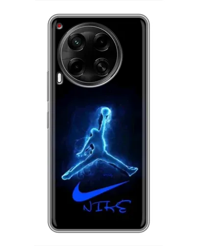 Чехол для TECNO Camon 30 (CL6) с картинкой «Jordan Neon Blue»