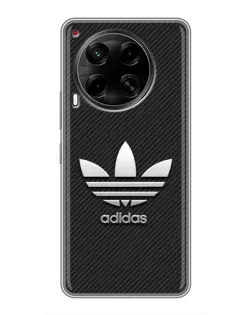 Чехол для TECNO Camon 30 (CL6) с картинкой «Adidas Карбоновая текстура»