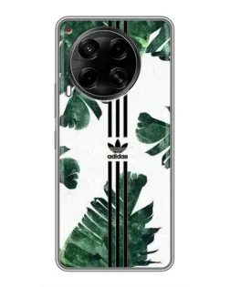 Чехол для TECNO Camon 30 (CL6) с картинкой «Пальмовые листья адидас»