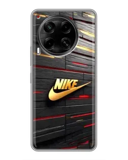 Чохол для TECNO Camon 30 (CL6) з картинкою «Золотий Nike на металі»