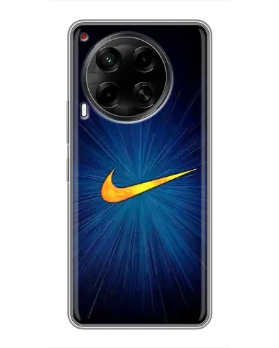 Чехол для TECNO Camon 30 (CL6) с картинкой «Синий пульс Nike» Чехол для TECNO Camon 30 (CL6) с картинкой «Синий пульс Nike»