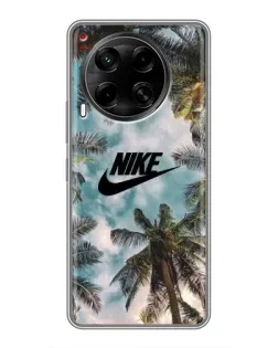 Чехол для TECNO Camon 30 (CL6) с картинкой «Тропический принт Nike» Чехол для TECNO Camon 30 (CL6) с картинкой «Тропический принт Nike»