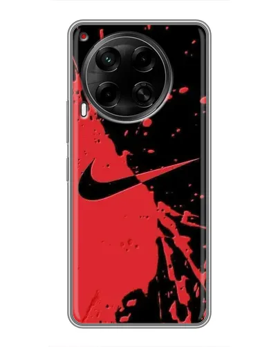 Чехол для TECNO Camon 30 (CL6) с картинкой «Красные брызги Nike» Чехол для TECNO Camon 30 (CL6) с картинкой «Красные брызги Nike»