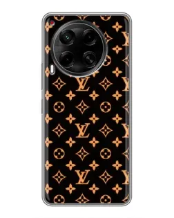 Чехол для TECNO Camon 30 (CL6) с картинкой «Золотая монограмма LV»