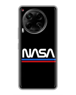 Чехол для TECNO Camon 30 (CL6) с картинкой «NASA — классика Red Blue» Чехол для TECNO Camon 30 (CL6) с картинкой «NASA — классика Red Blue»