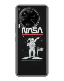 Чохол для TECNO Camon 30 (CL6) з картинкою «NASA — крокуємо по Місяцю»