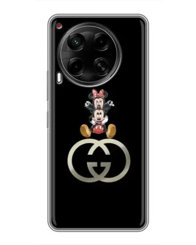 Чехол для TECNO Camon 30 (CL6) с картинкой «Минни Маус на лого»