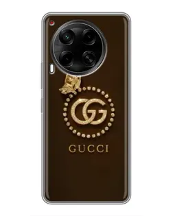 Чохол для TECNO Camon 30 (CL6) з картинкою «Gucci — золотий метелик»