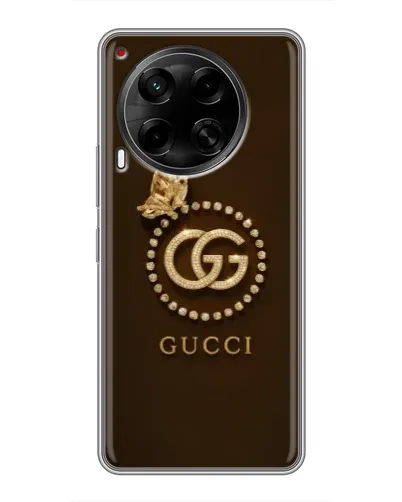 Чехол для TECNO Camon 30 (CL6) с картинкой «Gucci — золотая бабочка»