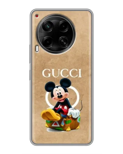 Чехол для TECNO Camon 30 (CL6) с картинкой «Микки Маус Gucci — крафт»