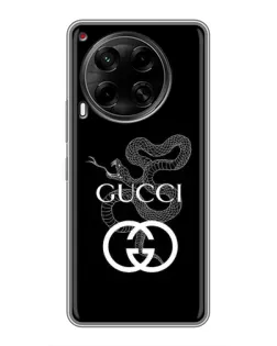 Чохол для TECNO Camon 30 (CL6) з картинкою «Gucci — срібна змія»