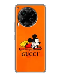 Чохол для TECNO Camon 30 (CL6) з картинкою «Міккі Маус Gucci — помаранч»