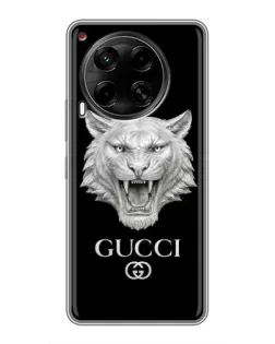 Чохол для TECNO Camon 30 (CL6) з картинкою «Gucci — срібний лев»