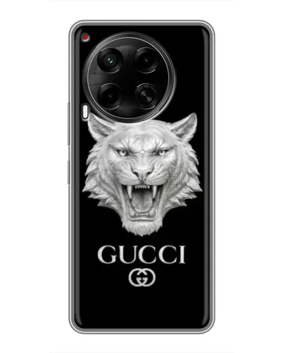 Чехол для TECNO Camon 30 (CL6) с картинкой «Gucci — серебряный лев» Чехол для TECNO Camon 30 (CL6) с картинкой «Gucci — серебряный лев»