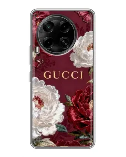 Чохол для TECNO Camon 30 (CL6) з картинкою «Gucci — бордові троянди»