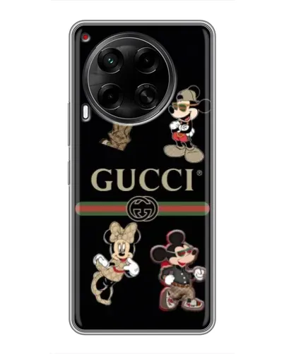 Чехол для TECNO Camon 30 (CL6) с картинкой «Gucci — герои Disney и монограмма» Чехол для TECNO Camon 30 (CL6) с картинкой «Gucci — герои Disney и монограмма»
