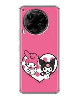 Чехол для TECNO Camon 30 (CL6) с картинкой «Kuromi и My Melody»