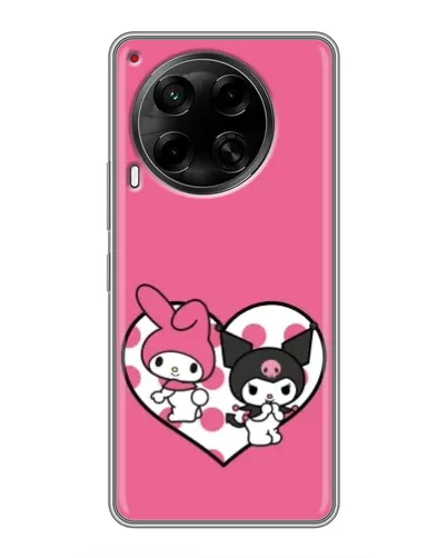 Чехол для TECNO Camon 30 (CL6) с картинкой «Kuromi и My Melody»