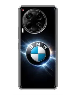Чехол для TECNO Camon 30 (CL6) с картинкой «BMW — неоновое сияние»