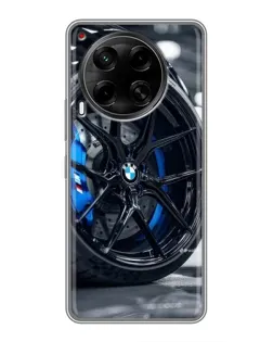 Чехол для TECNO Camon 30 (CL6) с картинкой «Колесо BMW вблизи»