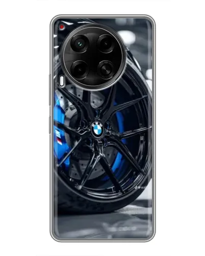Чехол для TECNO Camon 30 (CL6) с картинкой «Колесо BMW вблизи»