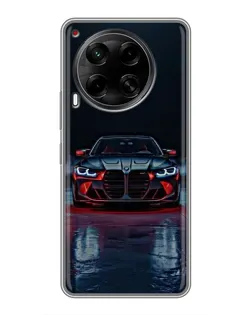 Чехол для TECNO Camon 30 (CL6) с картинкой «BMW на мокрой дороге»