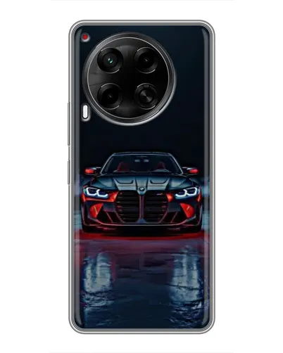 Чехол для TECNO Camon 30 (CL6) с картинкой «BMW на мокрой дороге»