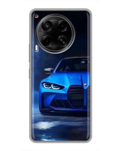 Чехол для TECNO Camon 30 (CL6) с картинкой «Голубая BMW M4»