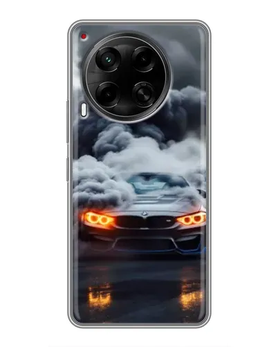 Чехол для TECNO Camon 30 (CL6) с картинкой «BMW в дыму»