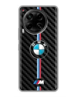 Чехол для TECNO Camon 30 (CL6) с картинкой «Эмблема BMW и карбон»