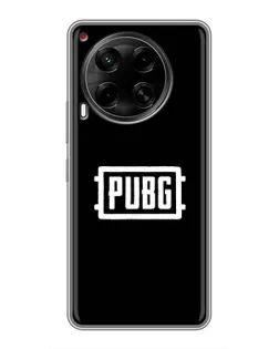 Чехол для TECNO Camon 30 (CL6) с картинкой «Лого BMW — металлический блеск»