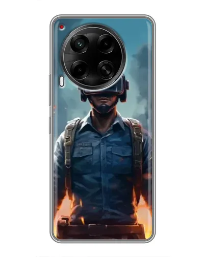 Чехол для TECNO Camon 30 (CL6) с картинкой «PUBG — реалистичный герой»