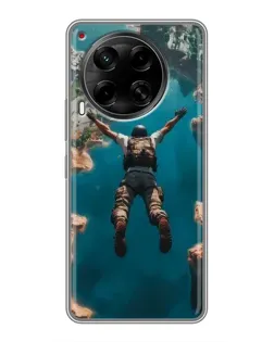 Чехол для TECNO Camon 30 (CL6) с картинкой «PUBG — свободное падение»