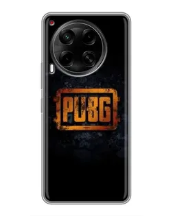 Чехол для TECNO Camon 30 (CL6) с картинкой «PUBG — золотой логотип»